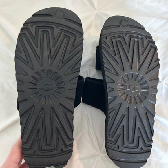 NEW UGG Greer Platform Slide Sandal Women's Size 7, Black - Picture 4 of 4